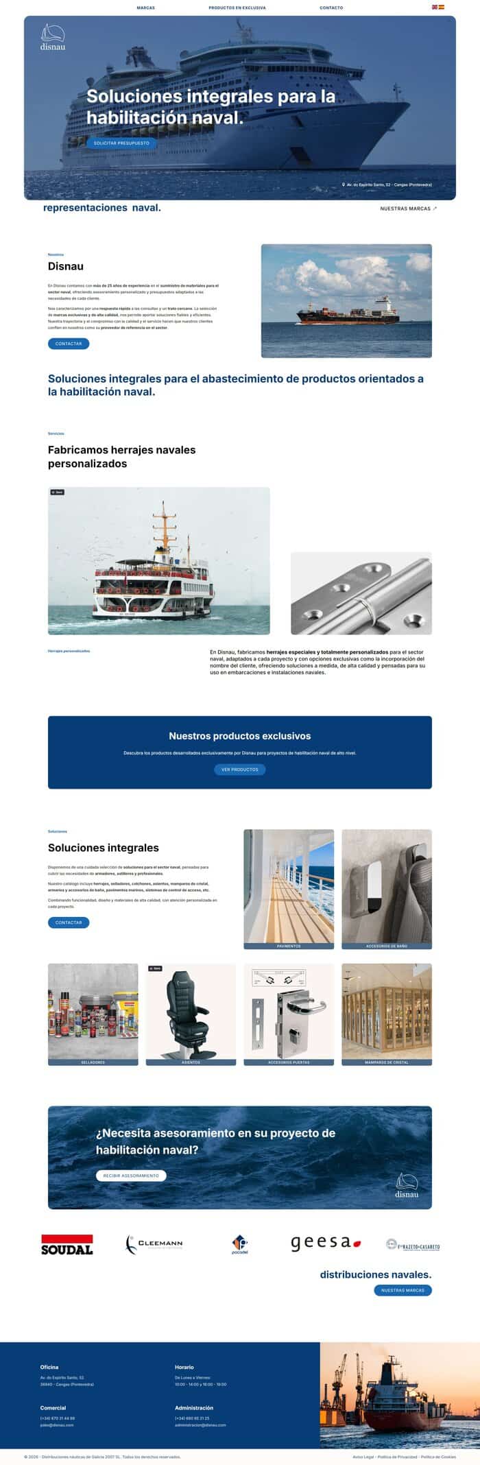 Rediseño de página web para Disnau Rediseño de página web para Disnau