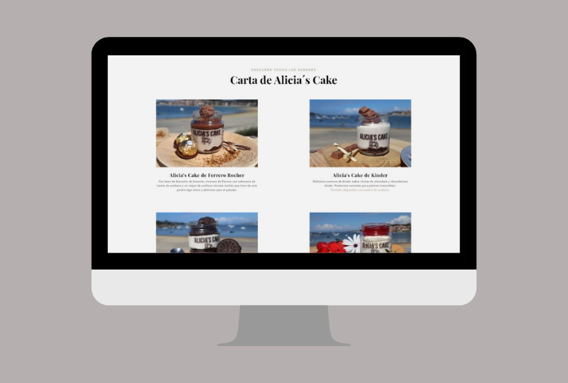 Diseño web tienda online Alicia`s Cake
